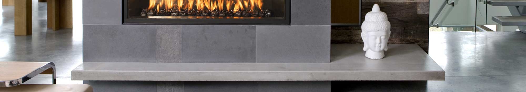 Designer Concrete Fireplace